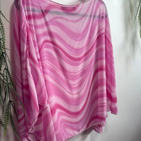 Pink Abstract Oversized Tunic - Picture 4 of 5